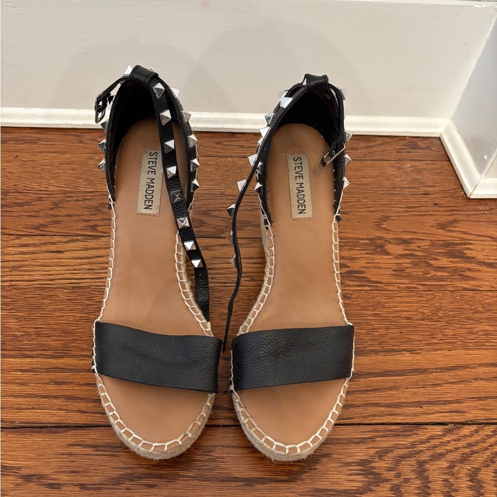 Steve Madden Black Studded Women's Sandals